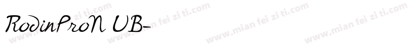 RodinProN UB字体转换